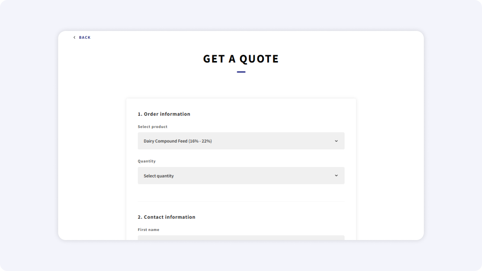 Inny Organic Products - Quote Form